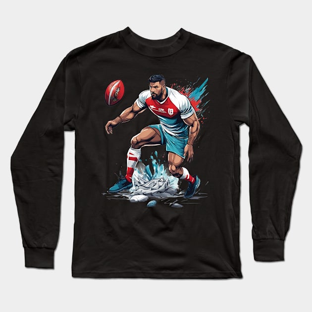 English Rugby Long Sleeve T-Shirt by animegirlnft